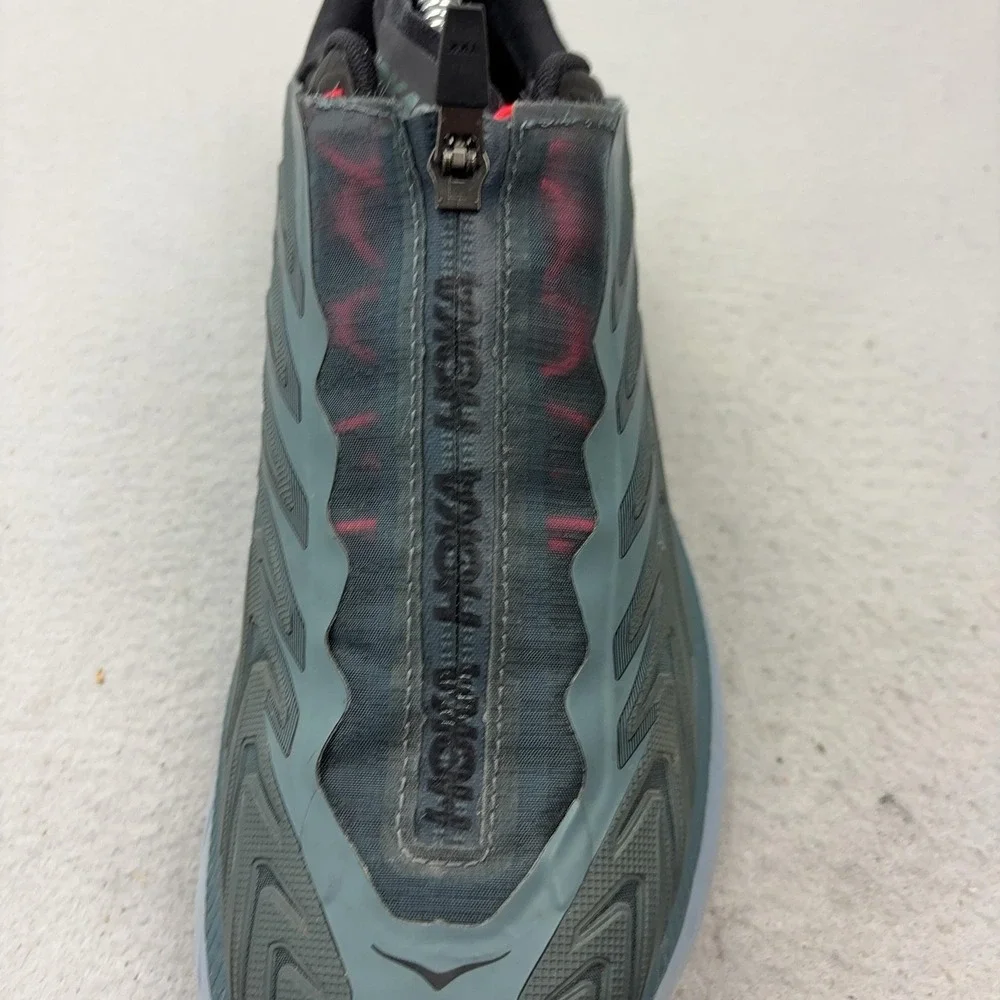 Hoka One One Project Clifton Running Shoes Mens Size 10 Gray Zip Cushioned